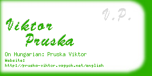 viktor pruska business card